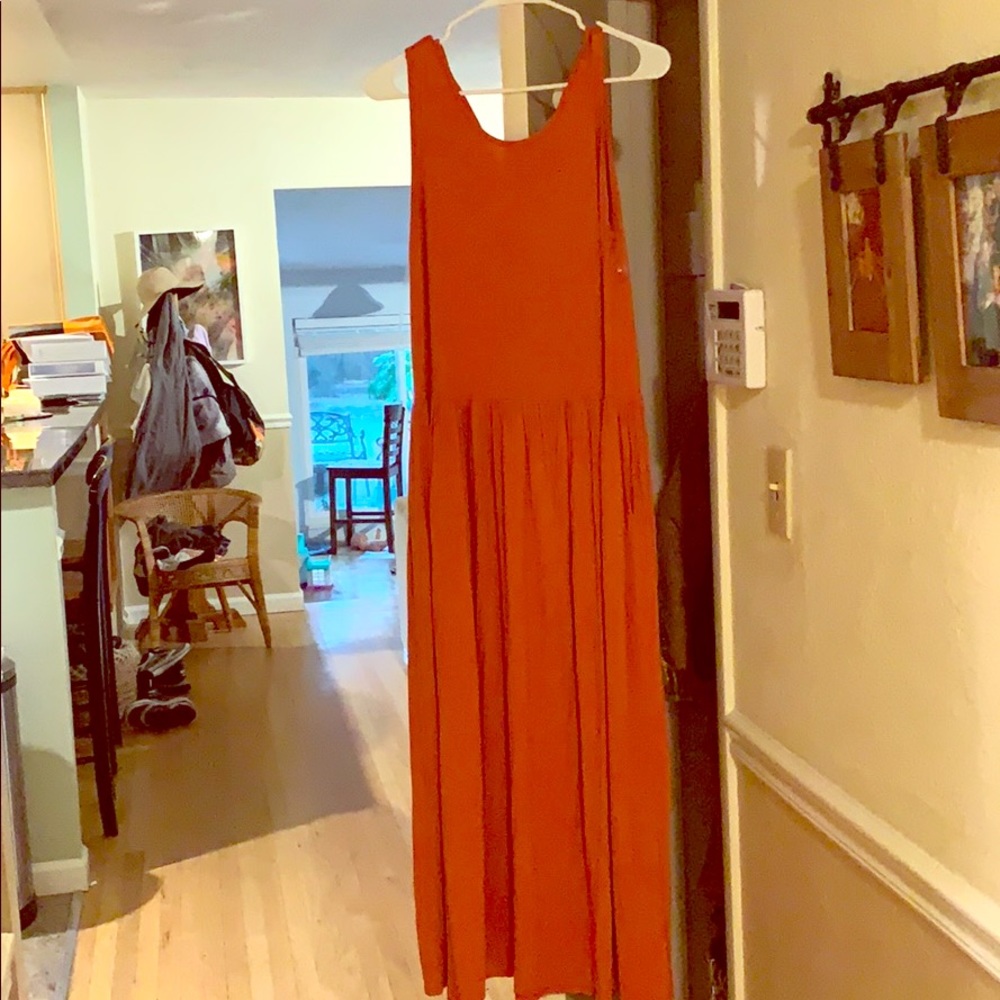 Burnt orange boutique dress.